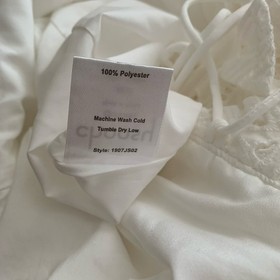 Choosy White Eyelet Lace Romper Lace Up Front Ruffle Sleeve Size Small NWT