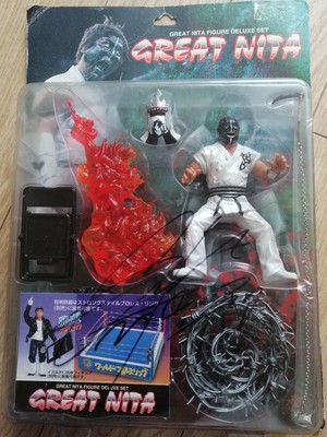 TOLLE NITA Atsushi Ohnita FMW Pro Wrestling Figur NJPW JAPAN MUTA HANDSIGNIERT