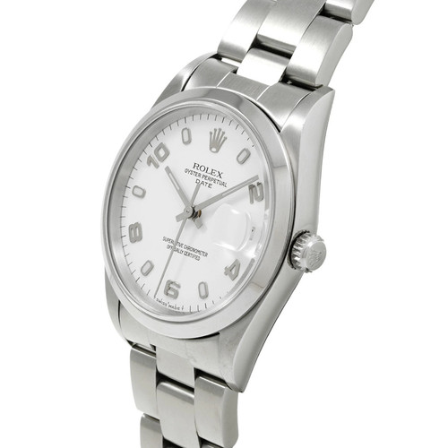 ROLEX Oyster Perpetual Date 15200 White Men's Used Watch #32194 - Afbeelding 2 van 5
