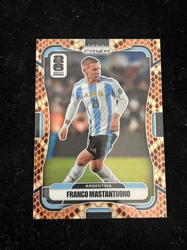Franco Mastantuono 2026 Panini Prizm FIFA World Cup Base Snakeskin Prizms SP