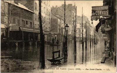 CPA Inondations Paris 1910 Rue St-Charles (972246)
