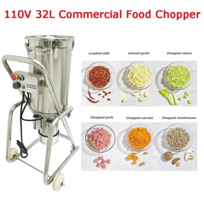32L Commercial Food Processor 110V Electric Meat Fruit Vegetable Food Chopper US
