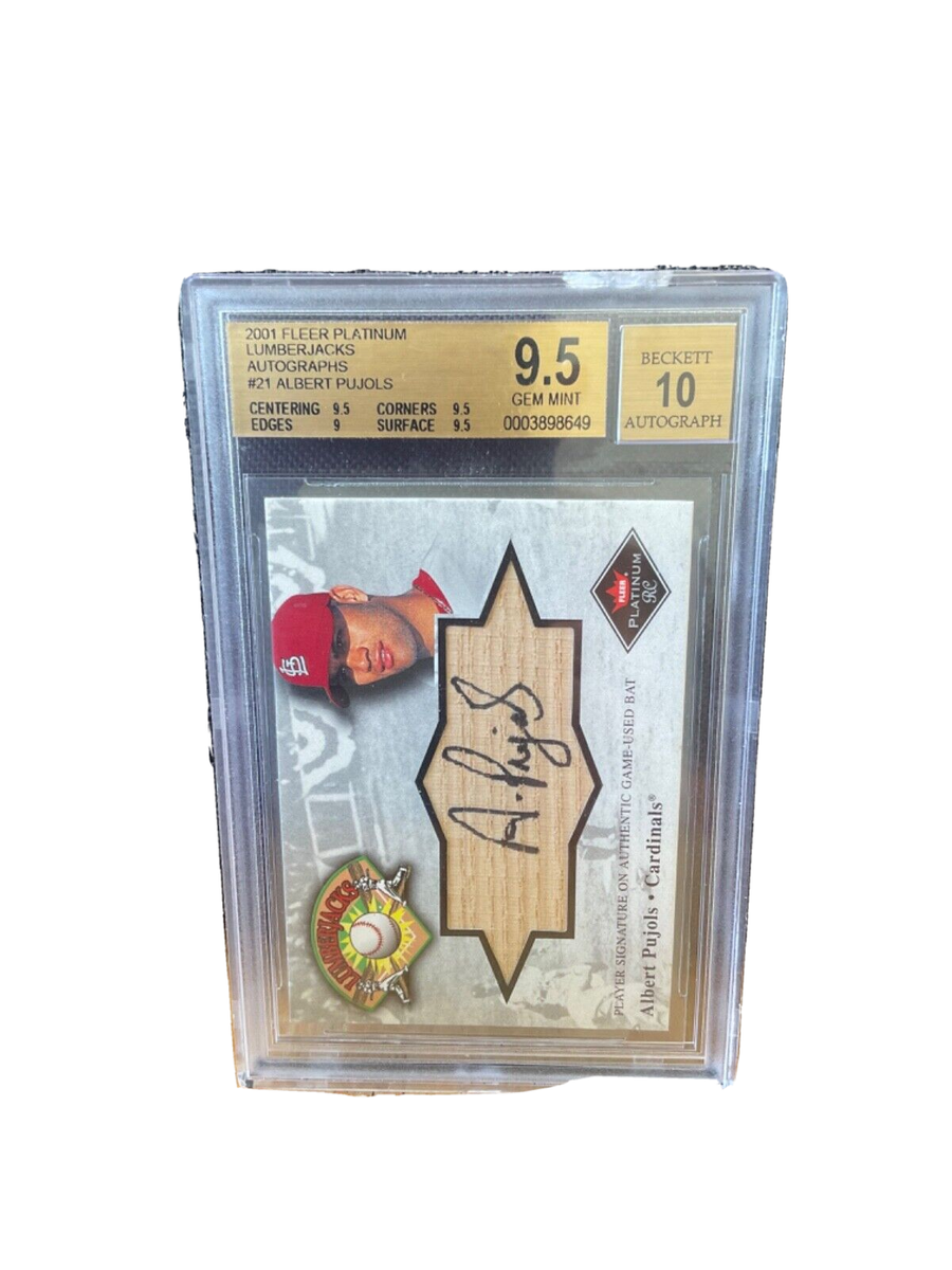 2001 BGS 9.5 10 ALBERT PUJOLS RC FLEER PLATINUM LUMBERJACKS 2001 BGS 9.5 10 ALBERT PUJOLS RC FLEER PLATINUM LUMBERJACKS
