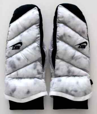 Nike Mittens Women's Insulated Eco Down White/Black Cold Weather