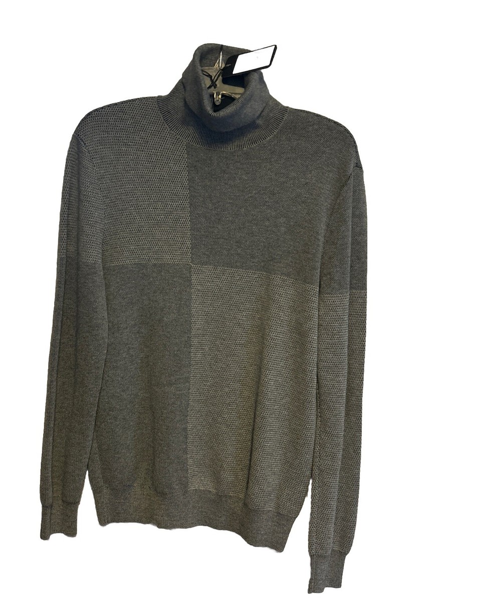 Armani Exchange Gray Pullover Sweater Turtle neck Medium MRSP $150