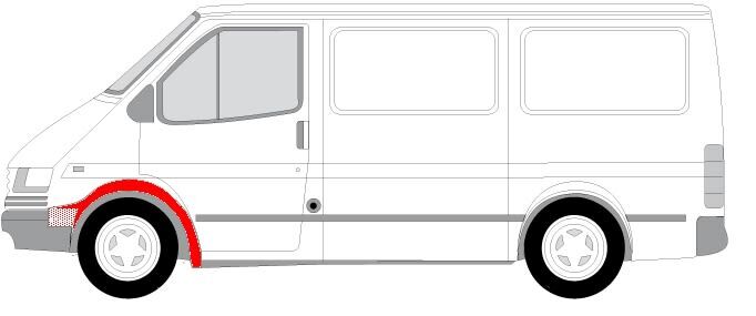 Front Left Fender Repair Fits: FORD TRANSIT IV, TRANSIT IV FL, TRANSIT