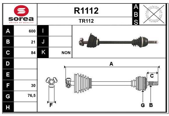 Arbre de transmission SNRA R1112, la haute précision pour votre auto