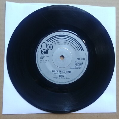 DAWN Knock Three Times 45 7'' POP ROCK Record Vinyl BELL Records 1971 UK