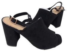 LC Lauren Conrad Women's Alexandrite High Heel Dress Sandals Black Size:8 81D