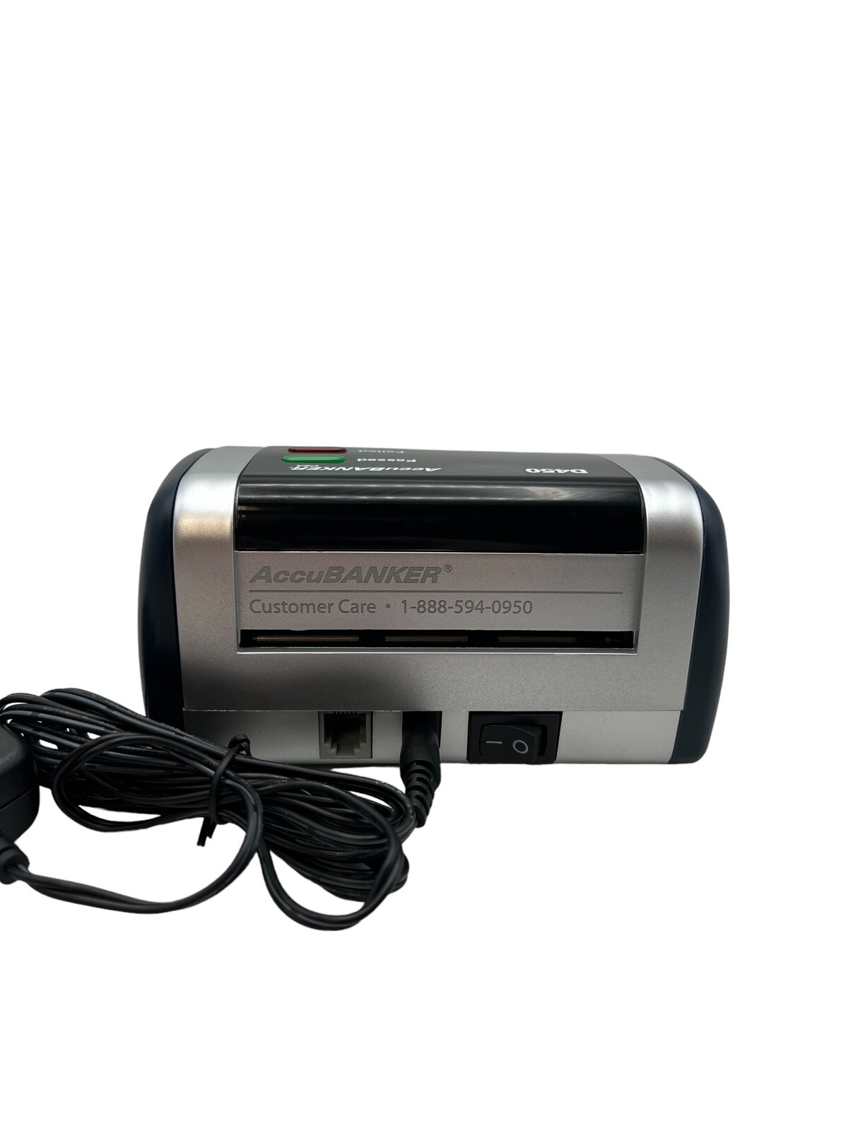 AccuBanker D450 Counterfeit Bill Detector TESTED w/ AC ADAPTER