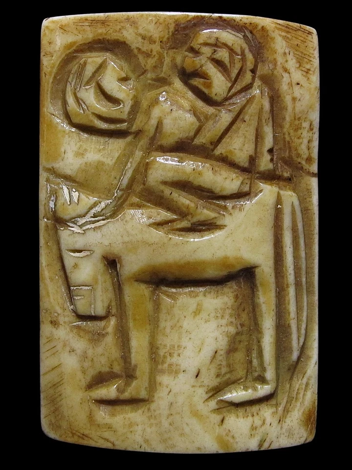 Amuleto tailandés Phra Kamphaeng Khao 'Inh Lover on Horse' Kruba Wang BE2506 Foto 2 de 4