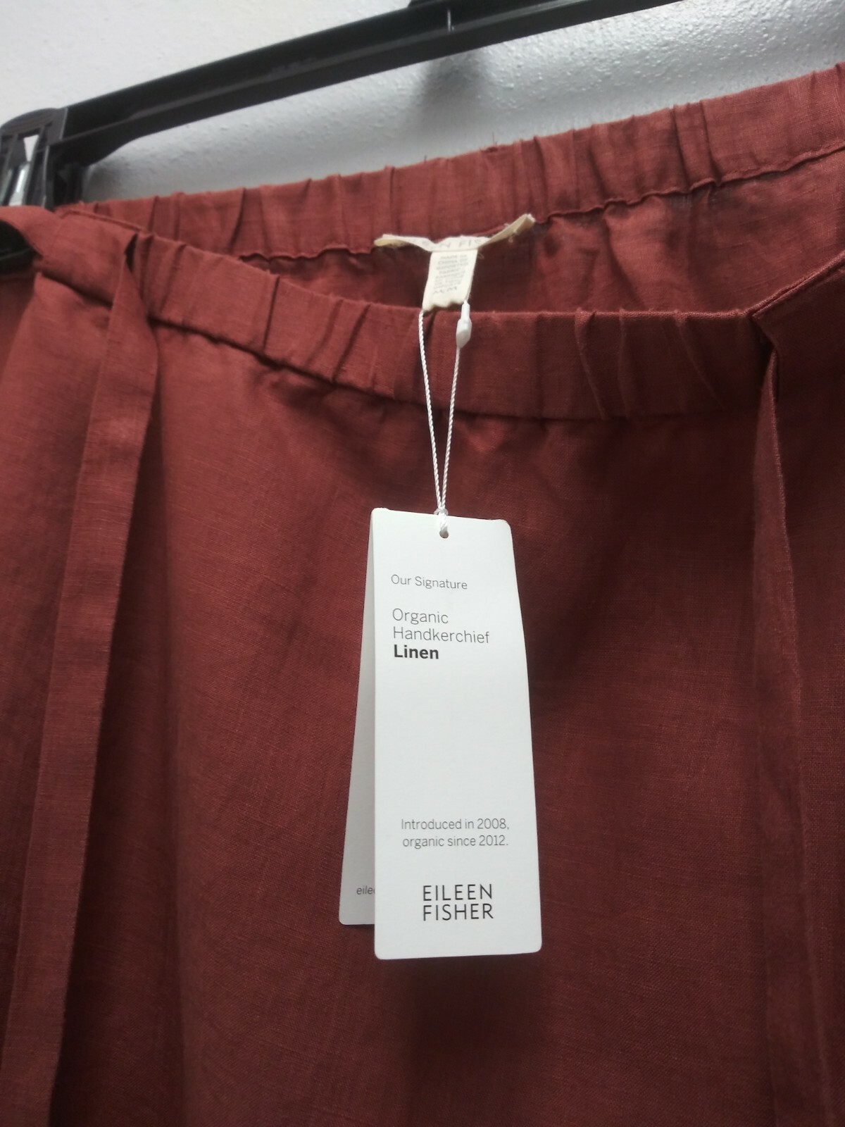 Eileen Fisher New Size M Russet Organic Linen Skirt eBay