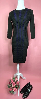 Karen Millen - Black Blue knit dress Size M NEW Elengant Wedding Y2K Chic Party - Bild 1 von 4