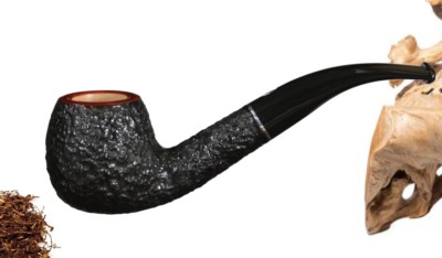 Savinelli VESUVIO 636 Bruyere Pfeife rustiziert Half-Bent Classic 9mm Filter