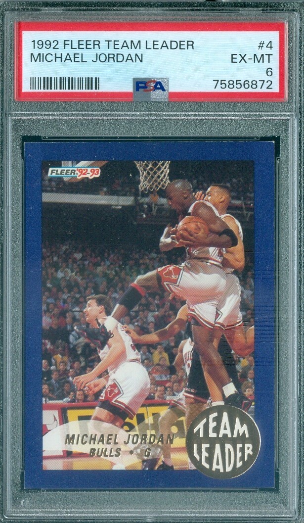 Michael Jordan 1992 Fleer Team Leader #4 PSA 6 | eBay