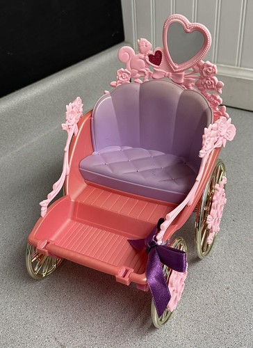 Barbie Rapunzel Pink Carriage 2002 Mattel