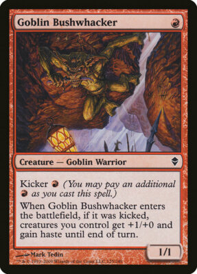 Zendikar (ZEN) common Foil Goblin Bushwhacker MTG MOL Magic