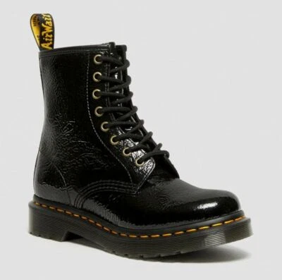 Dr Martens Doc 8 Trous 1460 Noir Distressé Verni 27774001 - Photo 1/4