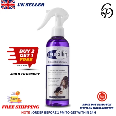 Leucillin Antiseptic Pet Skin Care Solution Spray Instant Germ Killer 250ml
