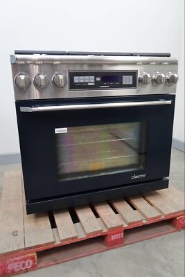 Dacor Renaissance 36'' 6 Sealed Burners BLK Freestanding Dual-Fuel Range ER36DCLP