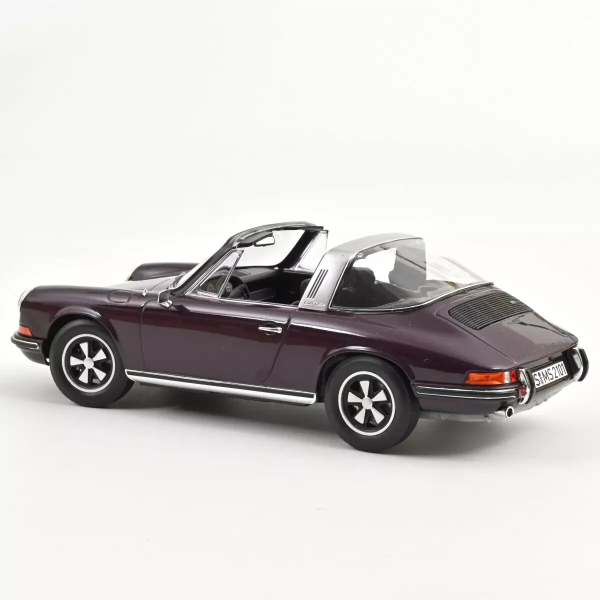 Porsche 911 E Targa 1971 Mauve Norev 187644 - Miniature de collection 1/18 en métal injecté