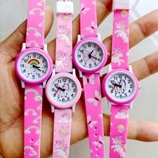 Rainbow Unicorn Wrist Watch Kids Boys Girls Dial Quartz Watch Jewelry Xmas Gift