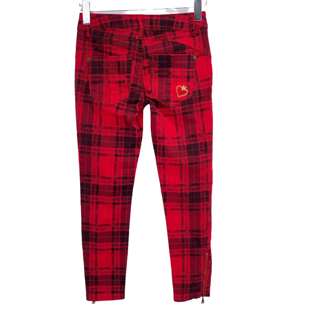 Plaid red shop jeans