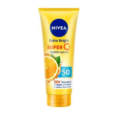 NIVEA Body Extra Bright Super C+ Vitamin Serum SPF50++ body Lotion Suncare 180ml