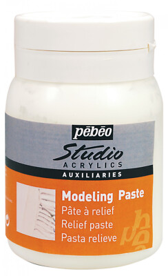Modellierpaste Medium Pebeo Studio Acryl 500ml Flasche weiß fügt Textur hinzu 3D
