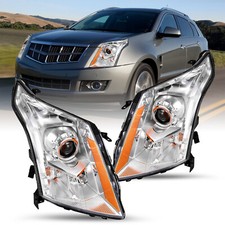 Fits 2010-2016 Cadillac Srx Clear Halogen Projector Headlights Headlamps Lr