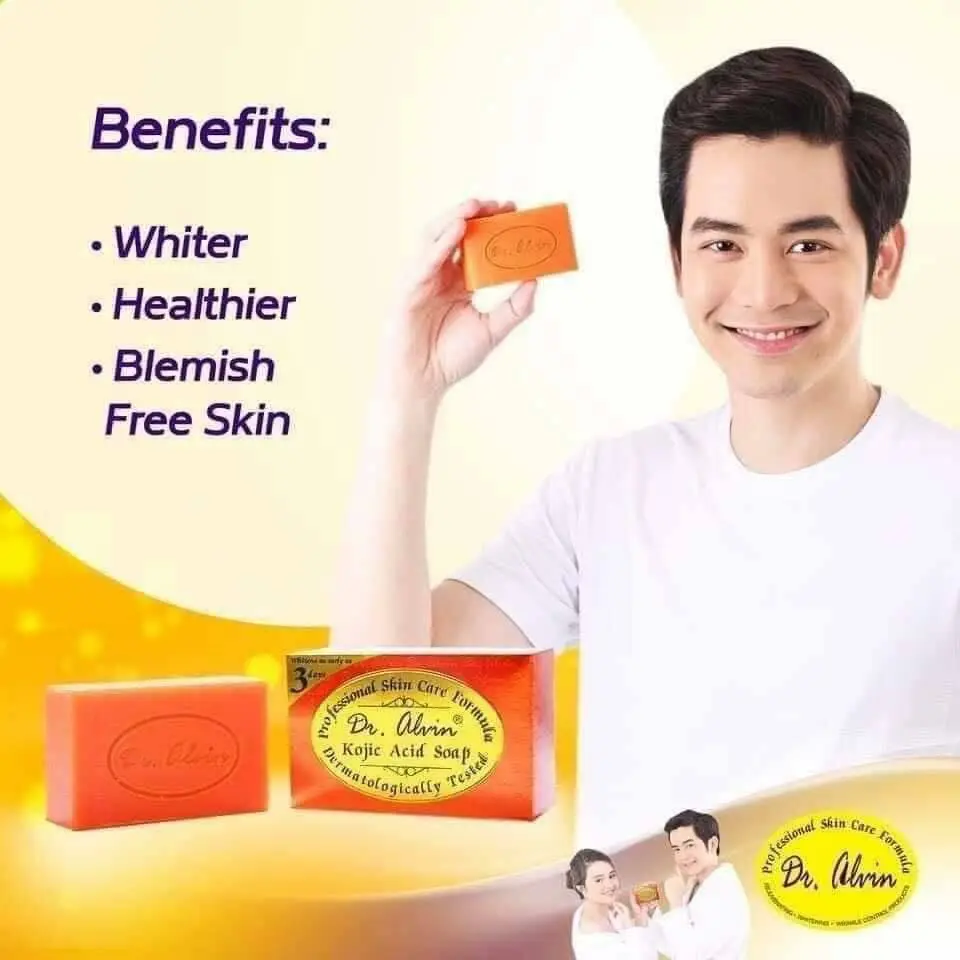 2 x The Original Dr Alvin Kojic Acid Soap Face And Body Whitening