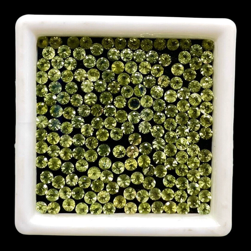 1 einzelner Peridot rund geschliffen round facet ca 2,25 mm nr p2 Pakistan - Bild 3 von 4