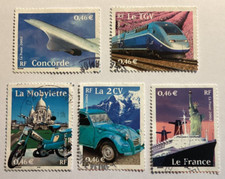 TIMBRE FRANCE    N° 3471 à 3475  oblitéré 2002