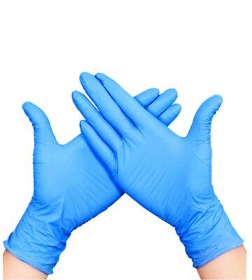 Nitrilhandschuhe blau puderfrei latexfrei Tattoo medizinisches Wachs Lebensmittel 200 Stück HANDSCHUHMANN