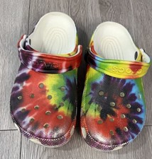 Crocs Unisex-Adult Classic Tie Dye Clogs Multicolor Size Men's 4 Women's 6