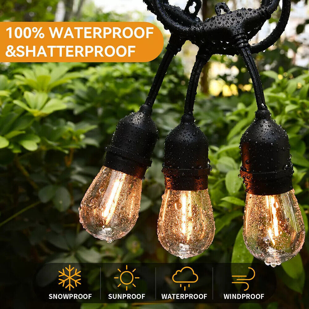 HEAVY DUTY FESTOON E27 IP65 WATERPROOF LED OUTDOOR GARDEN STRING LIGHTS