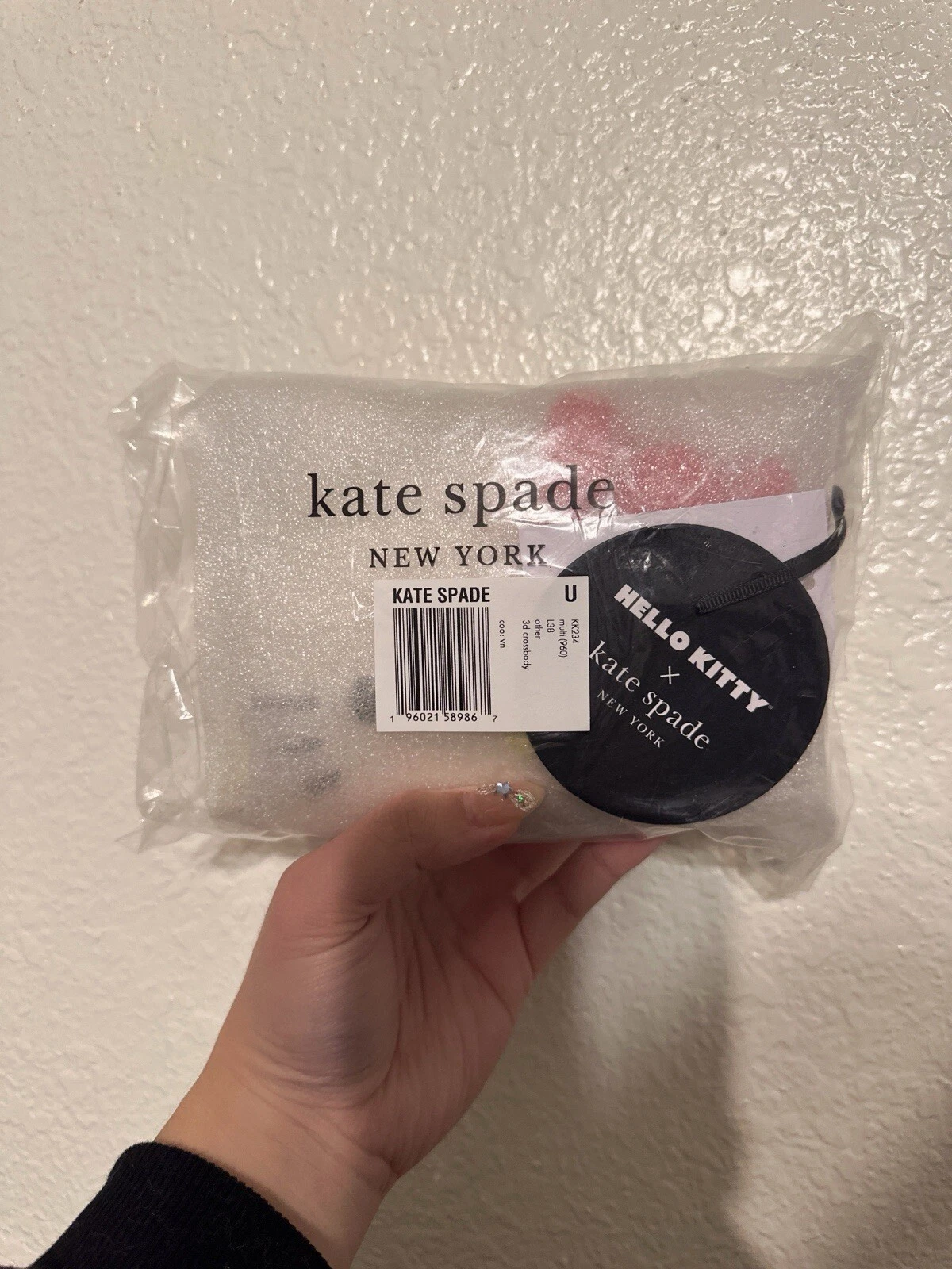 Borsa a tracolla Kate Spade x Hello Kitty Sanrio Mini Head 3D novità nuova con etichette