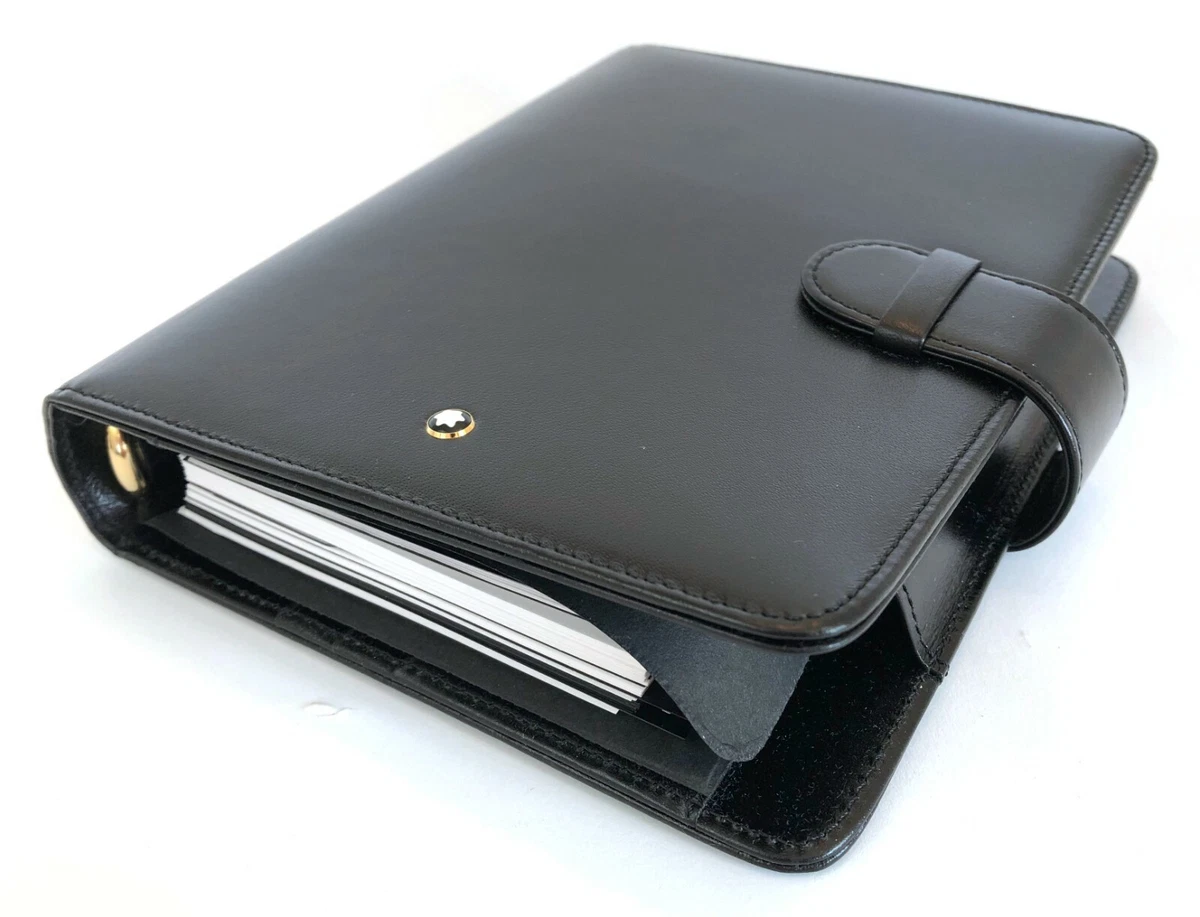 New Personal Size Montblanc Meisterstuck Black Organizer Leather 5 