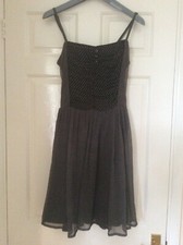 ONLY strappy dress black and white spot polka dot BNWOT Small, see measurements