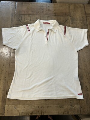 バリー BALLY GOLF ポロシャツ 新品 BALLY GOLF WHITE RED STRIPE KNIT POLO SHIRT WOMEN'S SZ US 18 XXXL