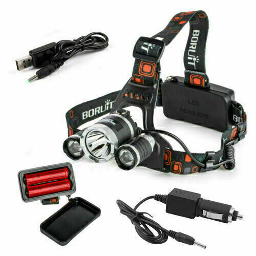 2XProfi Police LED Cree Headlamp Headlamp 8000LM 3x XM L T6 incl 2x PowerBattery - Picture 1 of 10