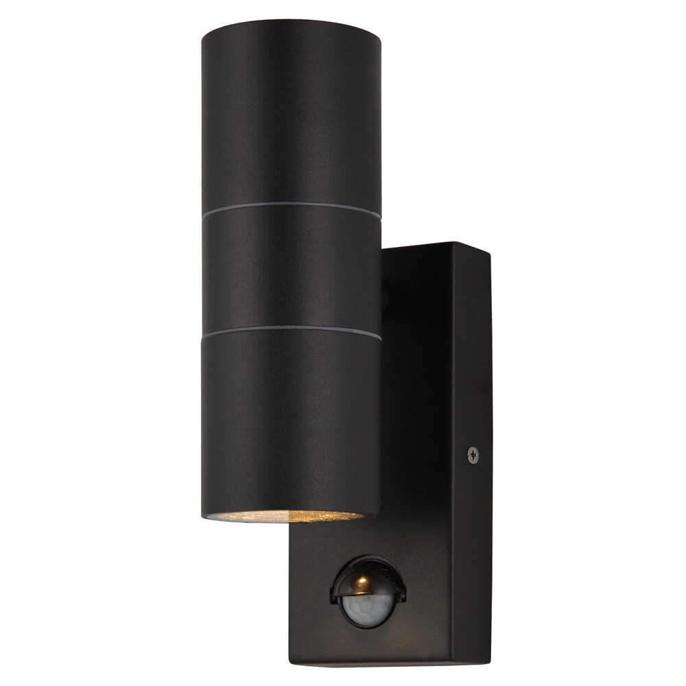 Litecraft Kenn Up & Down Outdoor Wall Light With Motion Sensor - Black Clearance