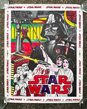 Vtg 1977 Star Wars Craft Master Art Poster  Vader Luke Leia Han COMPLETED 1