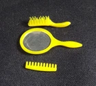 (MR 4) Vintage Barbie Yellow Brush Comb Mirror Set from Super Snoozers #3371