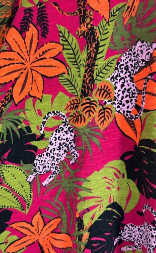 C&C California Sz 3X 22 24 Top Tunic Shirt Tee Tropical Floral Leopard Boho - Picture 4 of 7