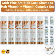 Greft Plus Anti-Hair Loss (6 Shampoo +  6 Vitamin Complex Serum) Set-6LOT