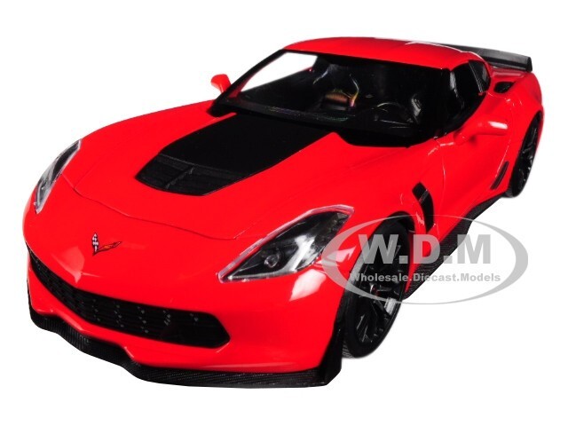 2017 CHEVROLET CORVETTE Z06 RED 1/24-1/27 DIECAST MODEL CAR BY WELLY 24085