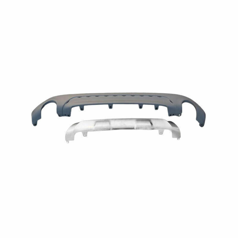 For BMW X1 F48 2016-2022 Black Silver Rear Bumper Diffuser Spoiler