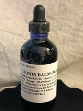 Organic Non-GMO Lemon Balm Melissa officinalis Tincture 4 floz Safety Sealed