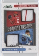 2021 Absolute Rookie Threads Duals Green 106/199 Adonis Medina Trevor Rogers uk2